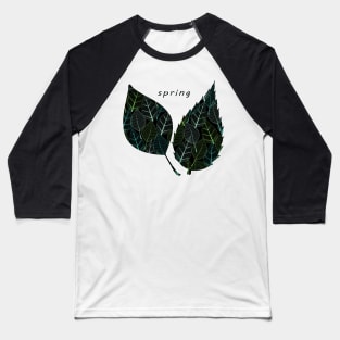 Spring Leaves at Night Baseball T-Shirt